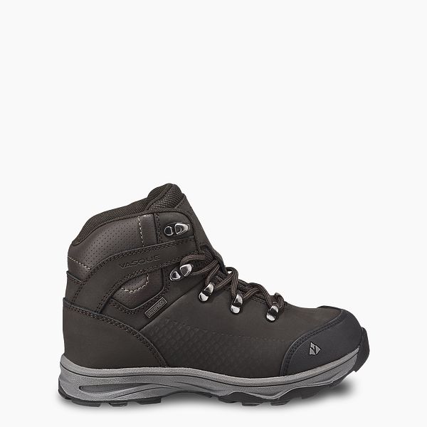 VASQUE | KID'S WATERPROOF HIKING BOOT IN BROWN-BUNGEE CORD