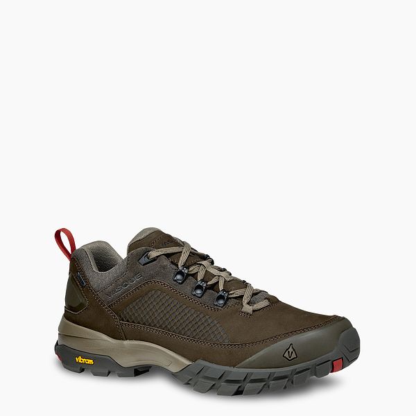 VASQUE | MEN'S TALUS XT LOW GTX WATERPROOF HIKING SHOE IN BROWN/RED