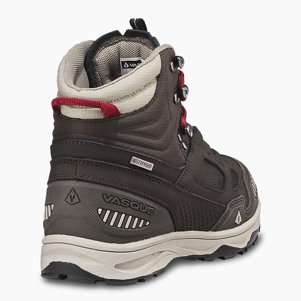 VASQUE | KID'S WATERPROOF HIKING BOOT IN GRAY/TEAL BROWN OLIVE/BOSSA NOVA