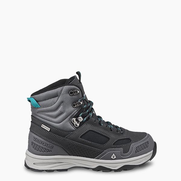 VASQUE | KID'S WATERPROOF HIKING BOOT IN GRAY/TEAL MAGNET/BALTIC